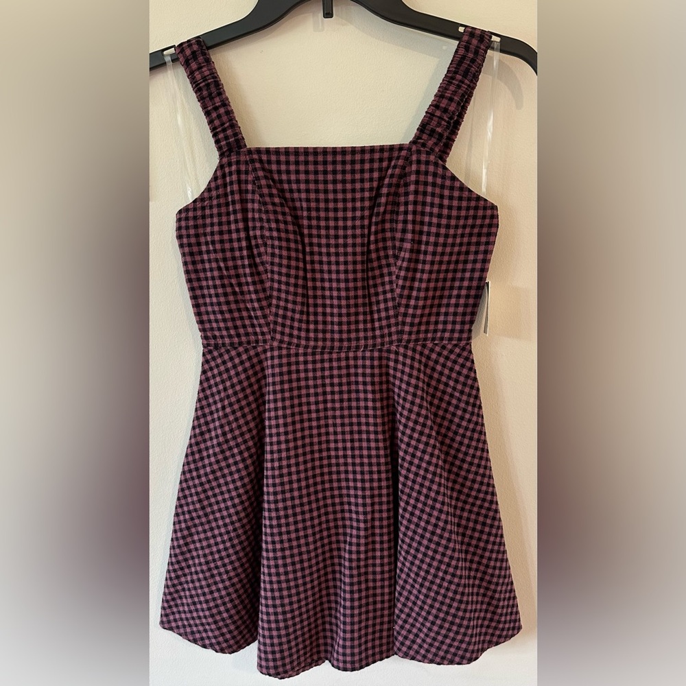 Arizona Juniors Berry Gingham Flare Dress/Skort NWT Size XS